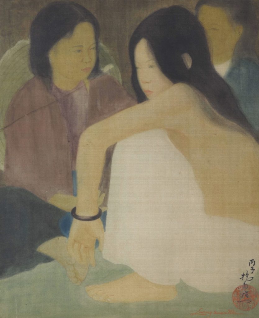 « Three Young Ladies » by Luong Xuan Nhi, 1936. 