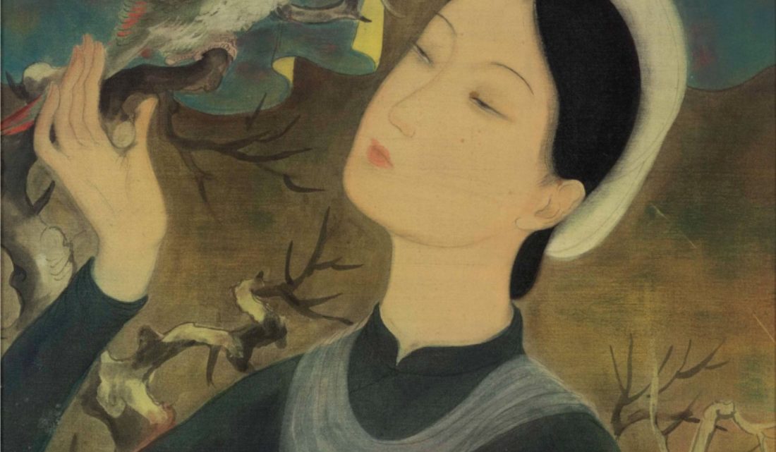 The happy triumph of a painter over himself: “The Woman With The Parrot” by Le Pho. Circa 1938