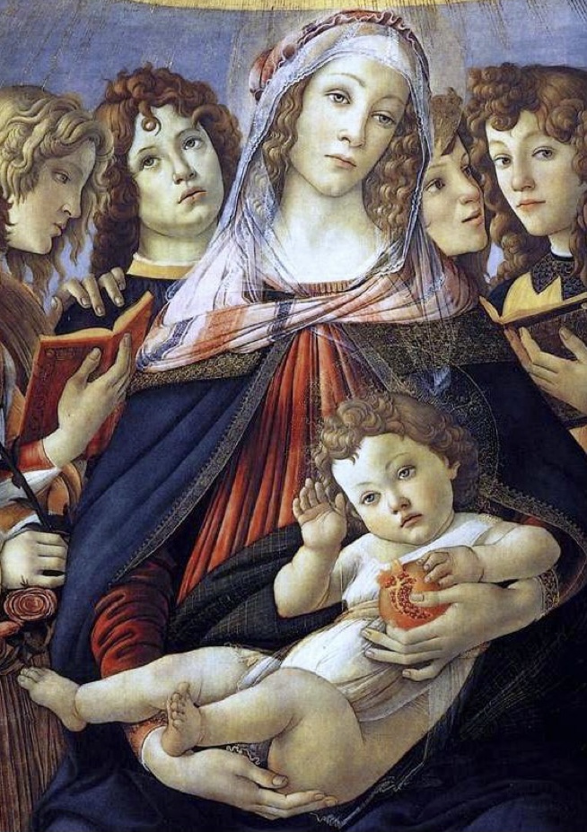 Sandro Botticelli - 1481, Madone du Magnificat (détail)