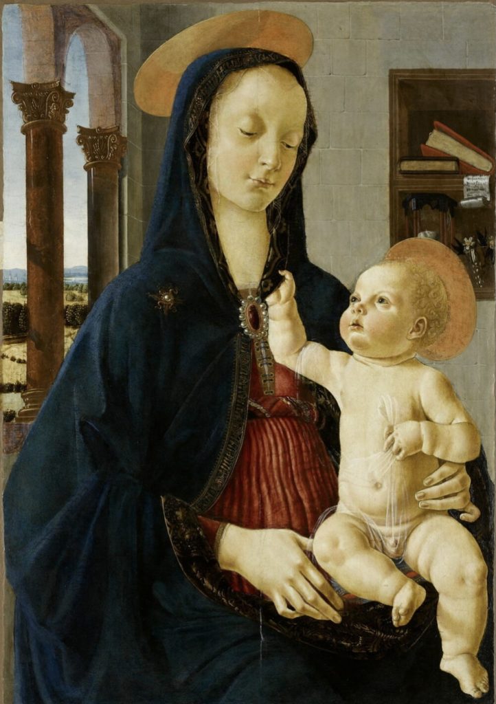Domenico Ghirlandaio - vers 1450-1500, La Vierge et l’enfant (détail)