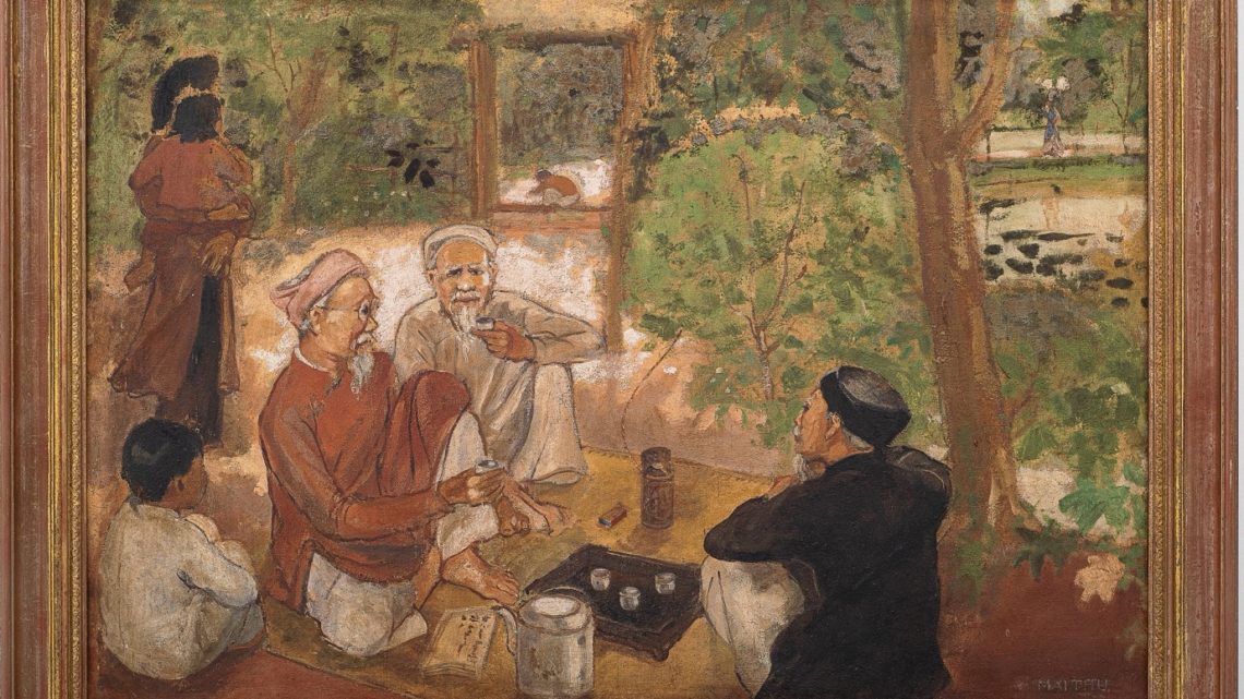 Mai Thu, « L’heure du thé à Hué (‘Tea Time in Hué’), 1937, or the conservatory-sanctuary