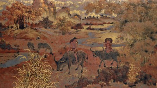 Pham Hau – « Young Cowherds in Tonkinese Landscape »