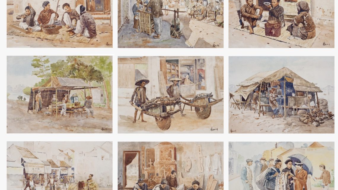Watercolors by Thang Tran Phenh (1895 – 1972)