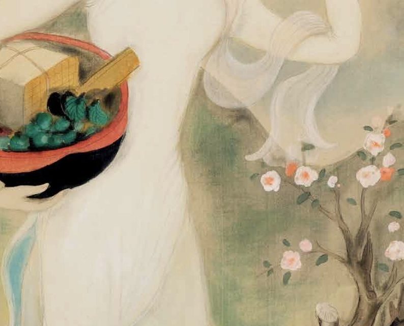 Le Pho, c.1938, « La Femme Au Panier » Or the post card and the visiting card