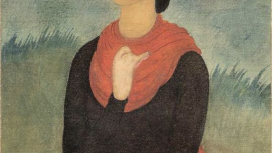 Mai Thu, 1946, « La Femme au châle rouge », ou les yeux et le cœur