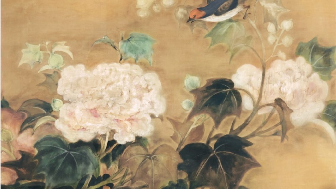 Le Pho, « Les pivoines et l’oiseau », circa 1936, ou l’envol pour la liberté