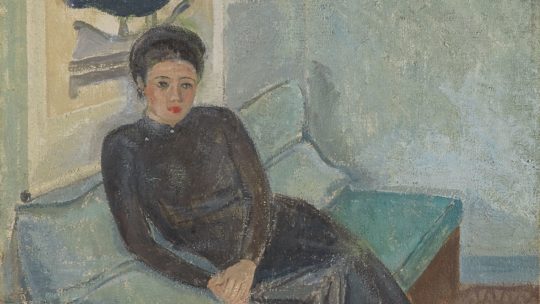 Le Pho : « Portrait de Le Thi Luu », 1935, ou « la porte entrouverte laisse filtrer la bise »